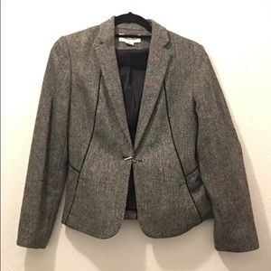 Calvin Klein grey wool one button jacket